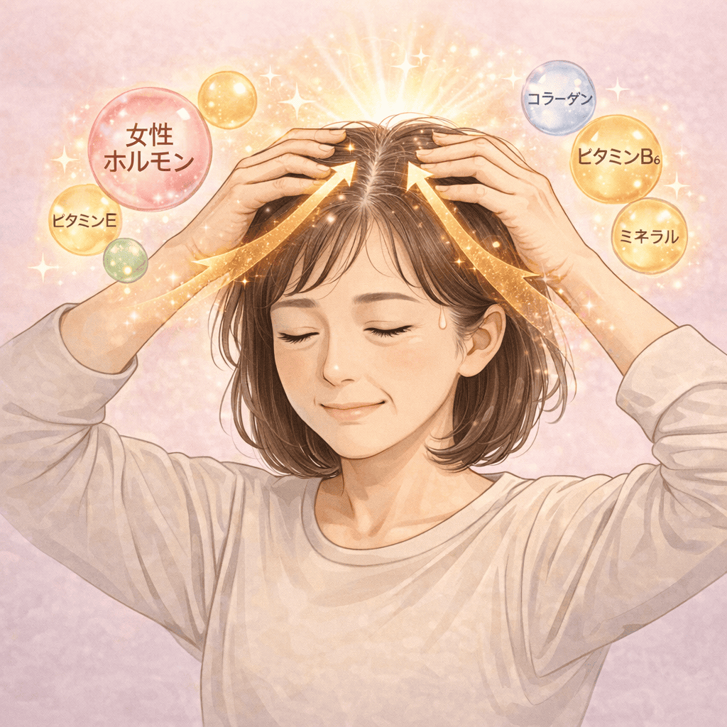 育毛剤で髪の毛に良い栄養を補っている