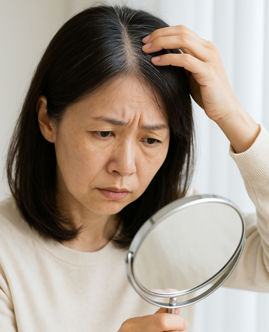50代女性 白髪 薄毛 悩み