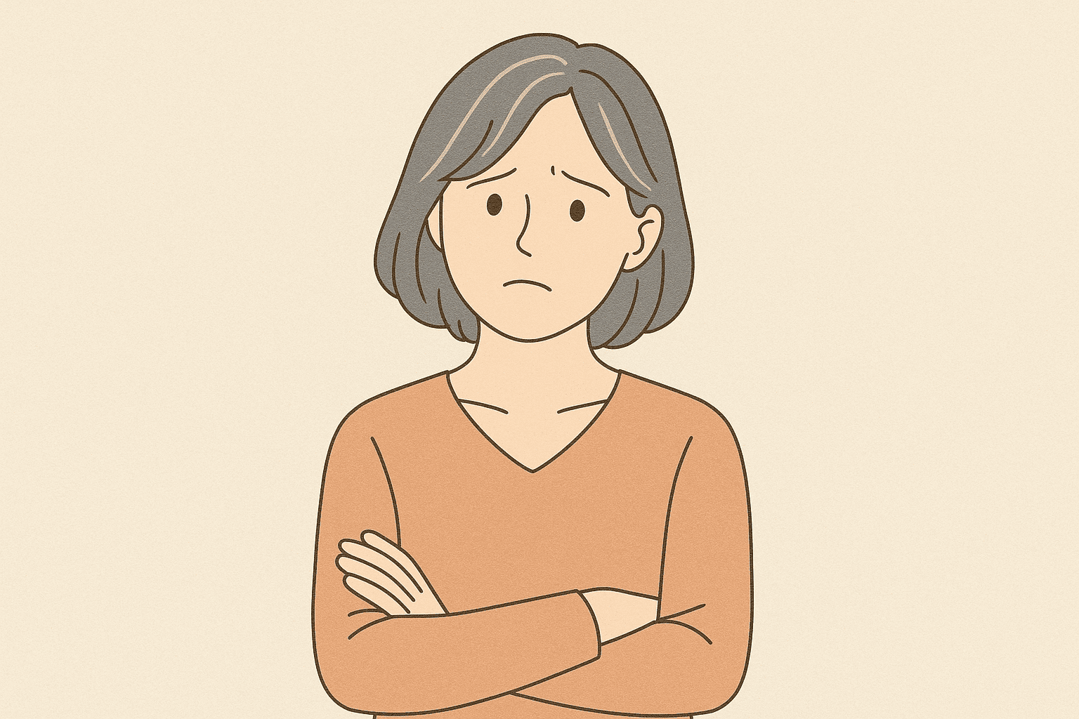 白髪に悩む女性