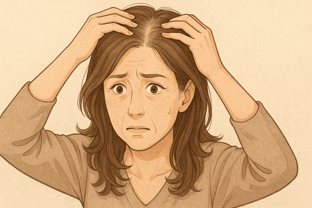 50代女性　白髪　薄毛