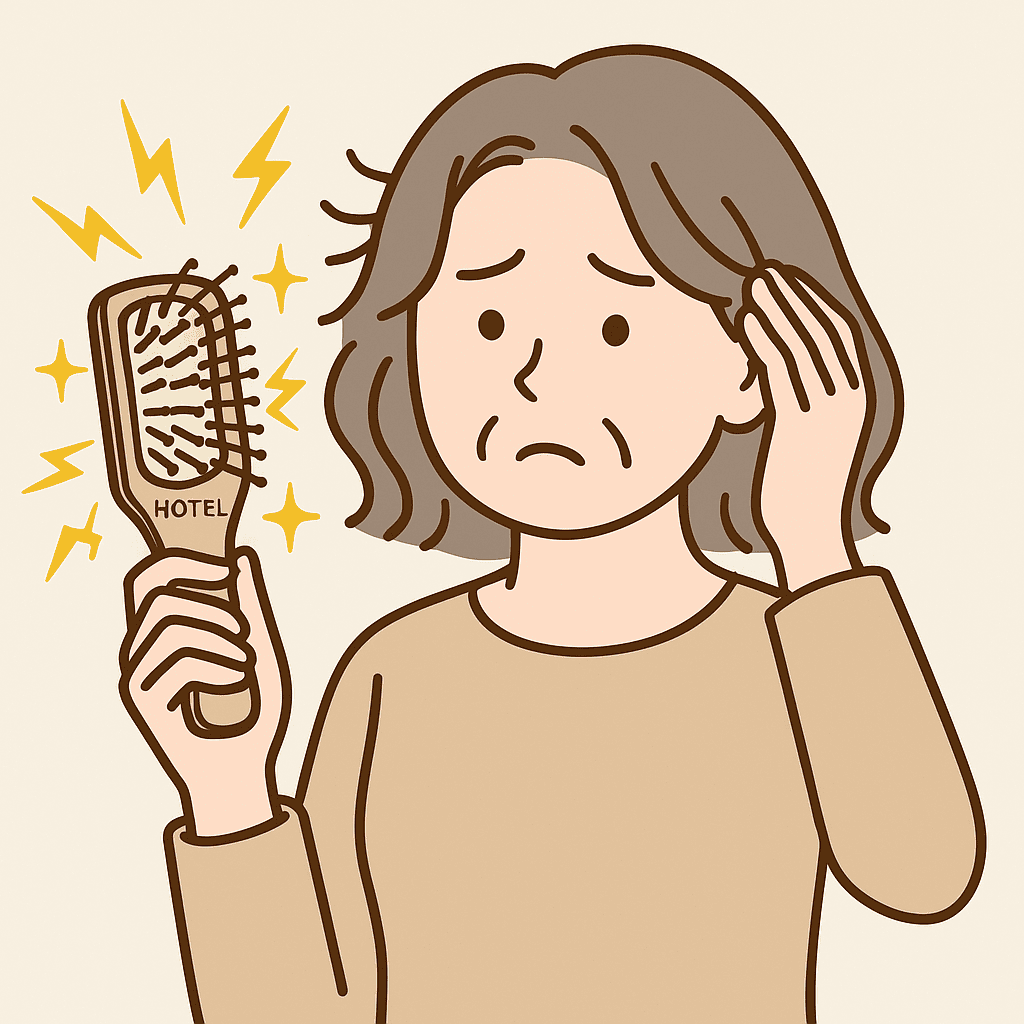 ヘアーブラシ　静電気