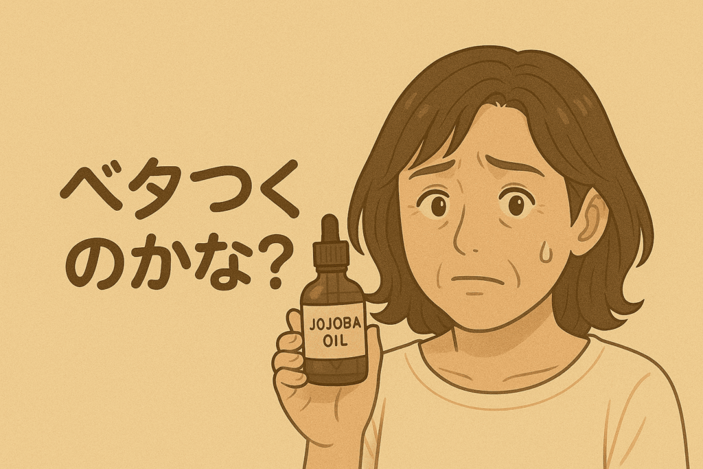 ホホバオイルはべたつくのかな？