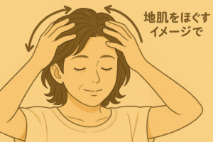 頭皮マッサージ（地肌をほぐすイメージ）