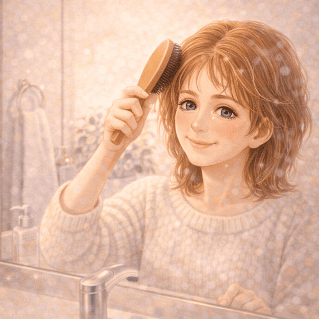 静電気を防ぐ髪に安全なブラッシング