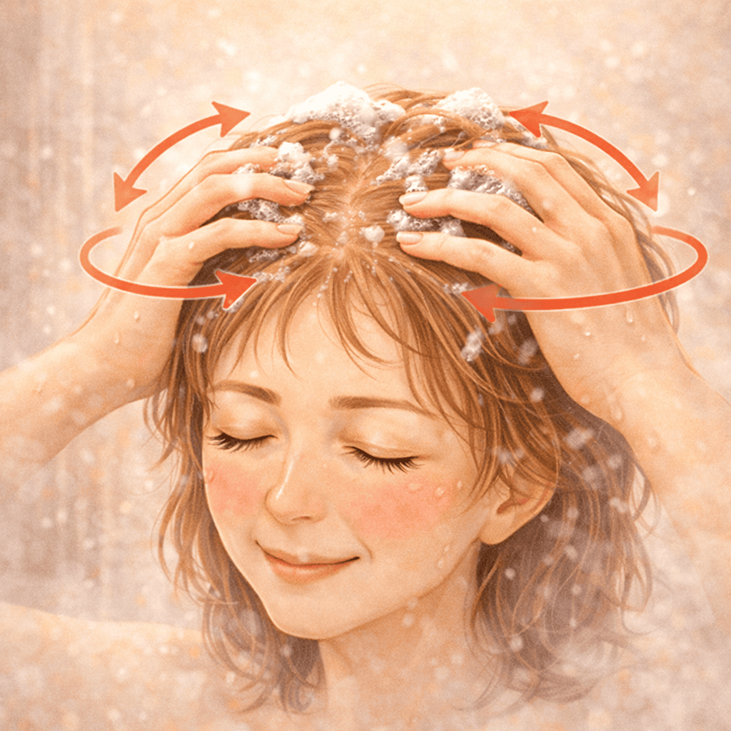 50代女性の頭皮にやさしいマッサージスカルプシャンプー