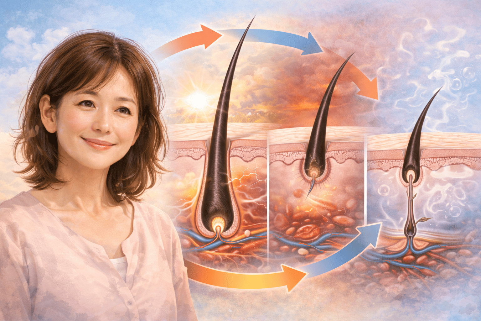 50代女性のヘアサイクルとは？成長期・退行期・休止期を徹底解説