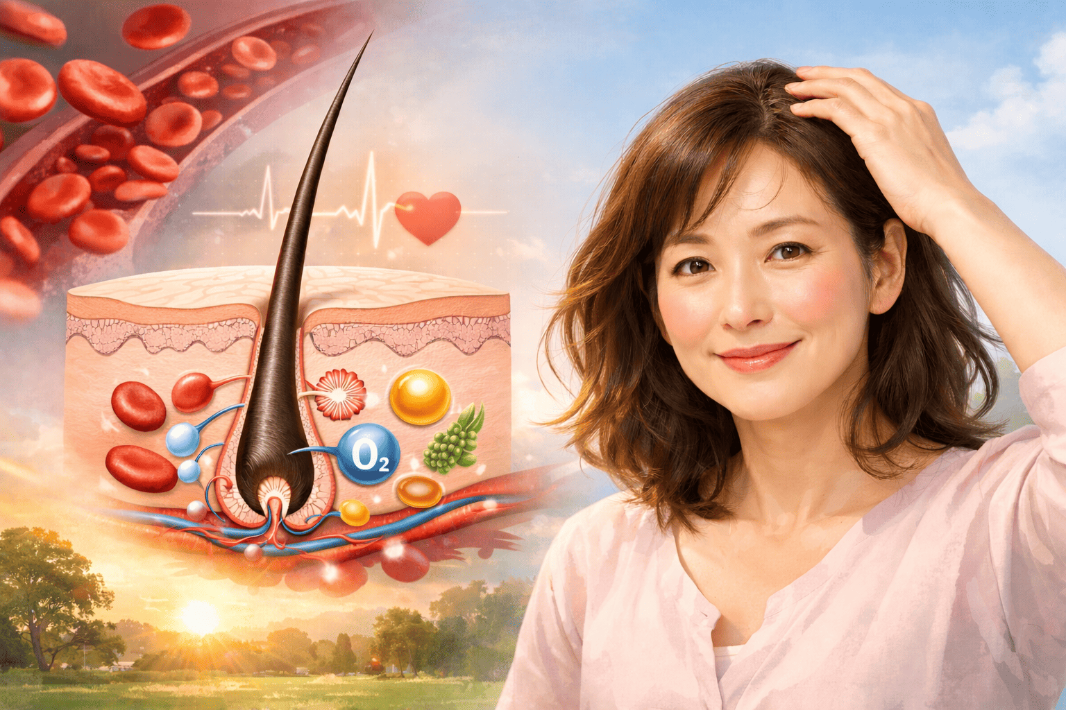 頭皮の血行不良が薄毛を招く理由｜血流改善で髪が育つメカニズム